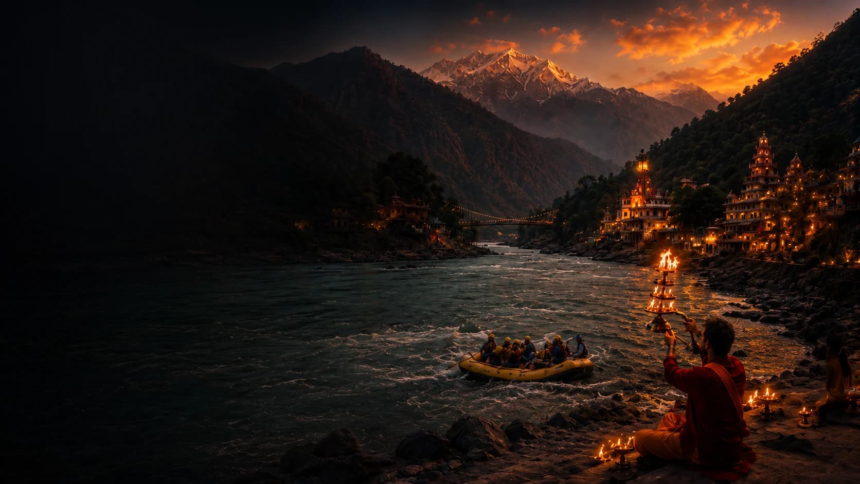 Uttarakhand travel marketplace background